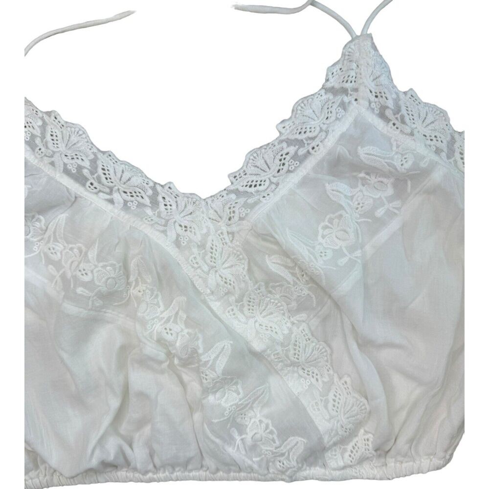 Free People White Lace Cami Crop Top - Picture 7 of 12